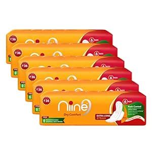 Buy NIINE Dry Comfort Extra Long Sanitary Pads for women with Free ...