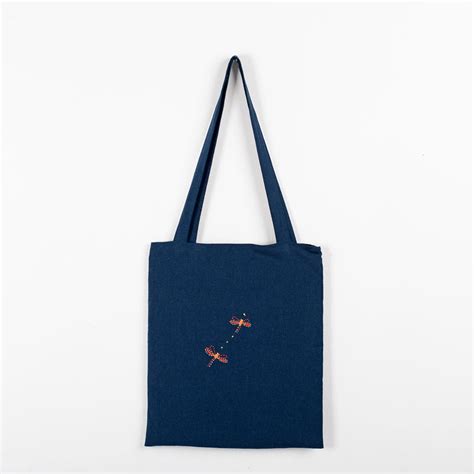 Buy Hand-Embroidered Dragonfly Tote Bag | Auroville.com – Auroville ...