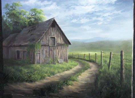 Have you ever seen photos of old barns and wondered how to paint them? Watch Kevin as he shows ... - painting of a barn