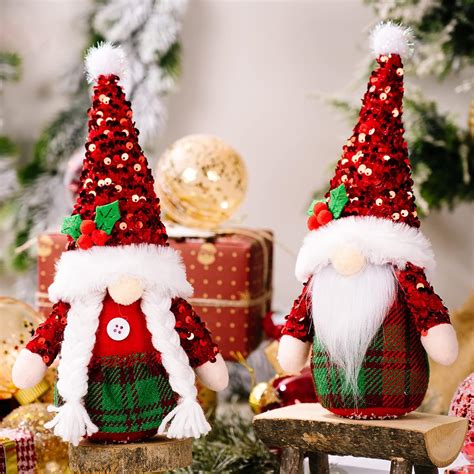 Amazon.com: ROGENA Christmas Gnomes Gnome Christmas Decorations ...