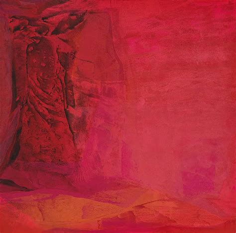"Untitled 163": Red Abstract painting by Siddhesh Rane | ArtZolo.com