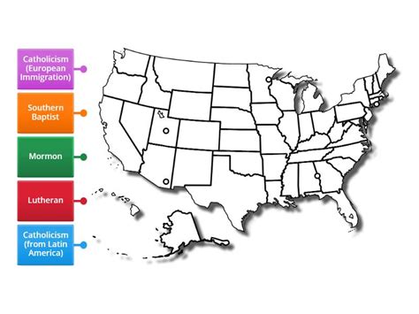 Religion by State Map 的图像结果