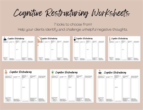 Cognitive Restructuring - Therapy Worksheets - Mental Health Printable ...