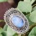 Buy Moonstone Ring Sterling Silver Ring Best Friend Gift Blue Flash ...