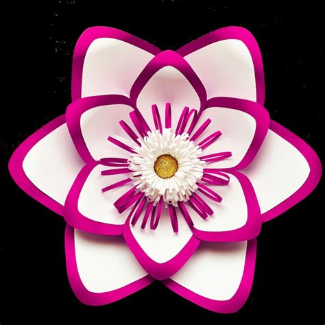 PDF Petal 15 Printable Paper Flowers Template DIY Trace N Cut - Etsy India