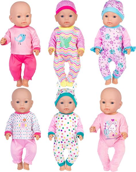 Amazon.com: ebuddy 6 Sets Baby Doll Clothes Fancy Outfit Dress Doll ...