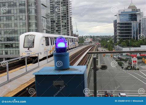 SkyTrain Train at Lougheed Station in Burnaby, British Columbia, Canada ...
