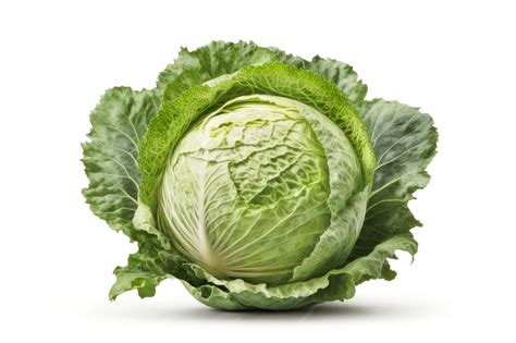 Premium Photo | Cabbage on a white background head of cabbage with ...