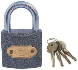 Sio Chi63star With Star Keys Safety Lock Coated Hammer Iron Black ...