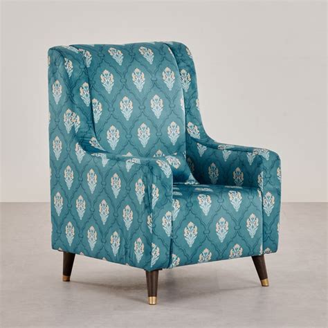 Buy Helios Naomi Velvet Wing Chair - Green from Home Centre at just INR ...
