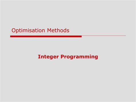 Integer Programming 的图像结果