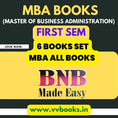 ALL 6 BOOKS SET MBA 1ST SEM (BNB PUBLICATION)
