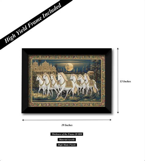 7 Horses I Vastu Running Seven Horses I Seven Horses I Wall Poster / F ...
