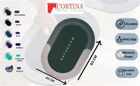 Buy Cortina Pack of 1 Quick Dry Water Absorbing Rectangular Silicon ...