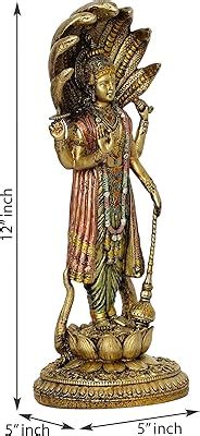 Buy Mukundra Art N Craft. Standing Vishnu Idol Statue for Home Pooja ...