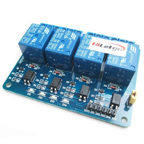 HiLetgo 5V 4 Channel Relay Module with Optocoupler Isolation for AVR/51 ...