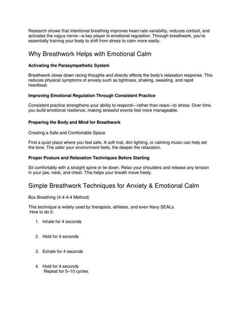 PPT - Breathwork Techniques for Anxiety & Emotional Calm PowerPoint ...