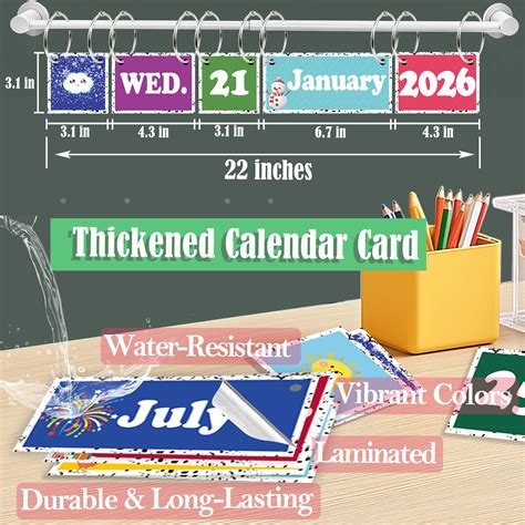 Snapklik.com : 2026 Magnetic Flip Calendar For Classroom Whiteboard