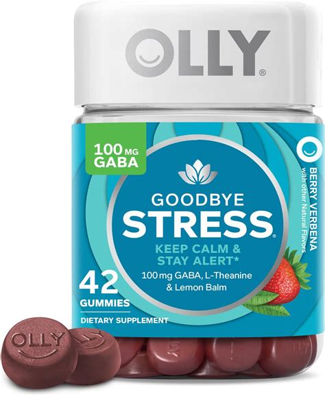 Amazon.com: OLLY Goodbye Stress Gummy, GABA, L-Theanine, Lemon Balm ...