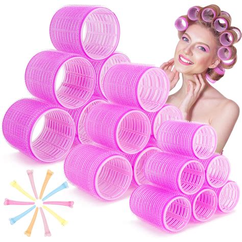 Amazon.com : Jumbo Hair Rollers Set, Large Hair Curlers for Short ...