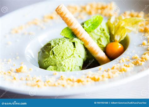 Wasabi Ice cream stock photo. Image of summer, japan - 98190188