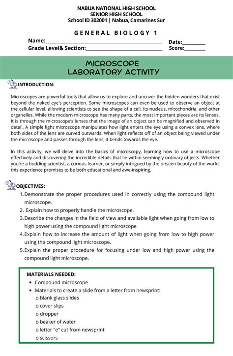 Microscope Lab Activity 的图像结果