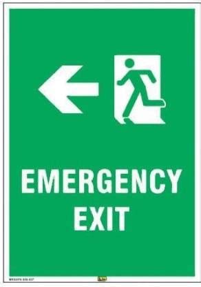 Mr. SAFE Emergency Exit In Hard Plastic Lamination A4 (8 Inch X 12 Inch ...