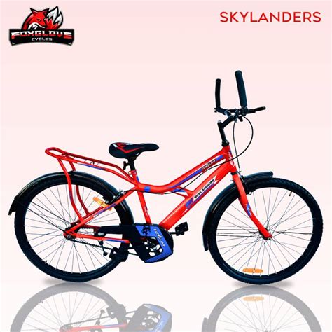 FOXGLOVE SKYLANDERS 24T IBC SMART RED STEEL FRAME TYRE TUBE FOR HEIGHT ...