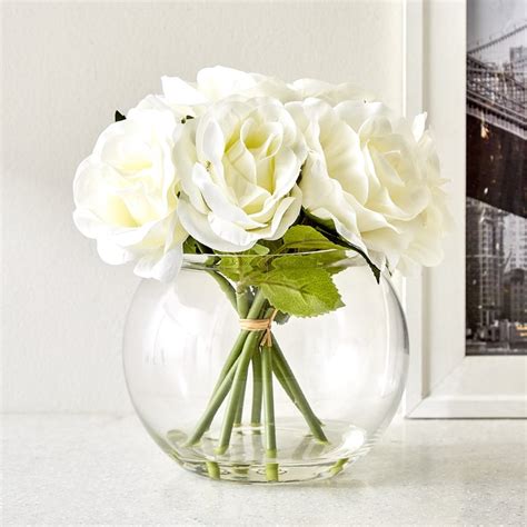 Buy Gloria Elara Artificial Roses in Glass Pot from Home Centre at just ...