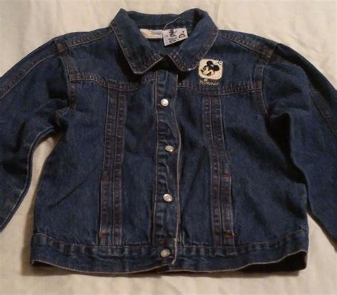 Walt Disney Blue Jean Childs Jacket Size 4T Toddler Minnie Mickey Mouse ...