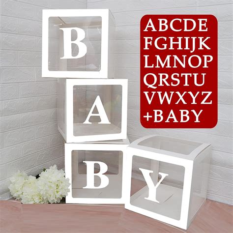 Buy Baby Boxes for Baby Shower with 30 LettersA-ZBABY,Baby Shower ...