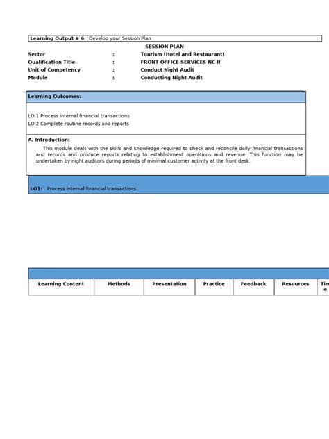 Session Plan Example 的图像结果