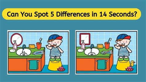 Spot the Difference: Only attentive individuals can spot 5 differences ...