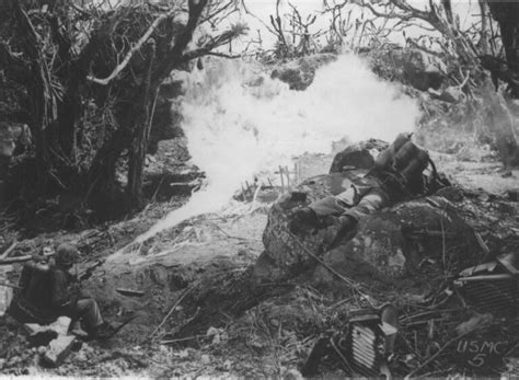 Jumped Onto Another Bunker With His Flamethrower, Stuck The Nozzle Into ...
