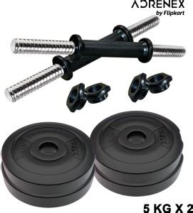 Adrenex by Flipkart 10 kg PVC Home Gym Combo, Adjustable Dumbbell - Buy ...
