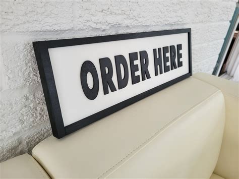 Order Here Sign / Business Order Here Sign /cashless Sign / Hanging ...
