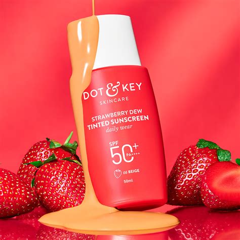 Strawberry Dew Tinted Sunscreen SPF 50+ PA++++ – Dot & Key