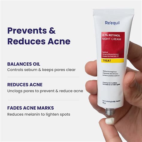 Buy 0.1% Retinol Night Cream for Wrinkles & Skin Tightening - Re'equil