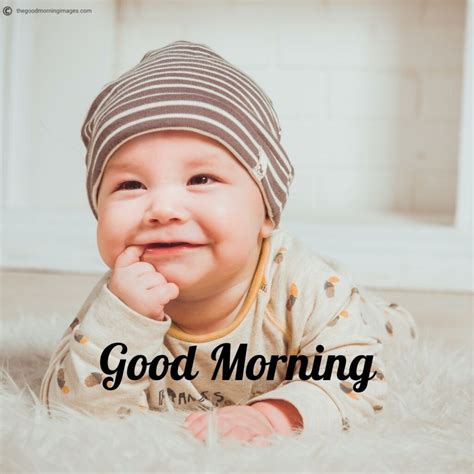 Cute Baby Saying Good Morning Images