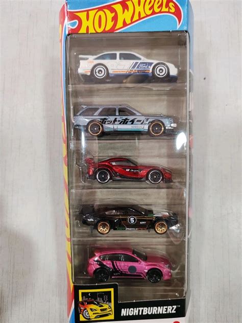 Hot Wheels NIGHTBURNERZ Pack of 5 ( 87 FORD SIERRA COSWORTH | NISSAN ...