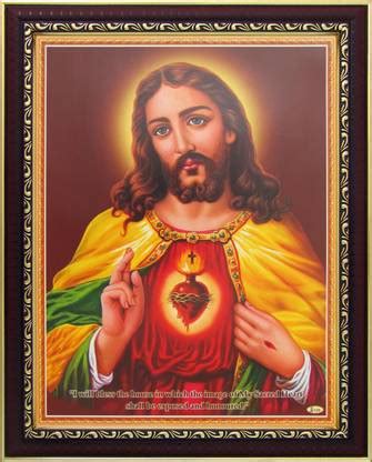Sacred Heart of Jesus Christ Poster Paper Print - Art & Paintings ...