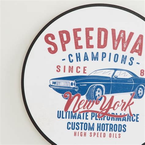 Buy Artesia White Printed Wooden Decal Wall Plate from Home Centre at ...