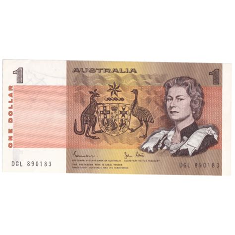 Australia 1966 One Dollar UNC DGL 890183 Banknote – SCOINS INDIA