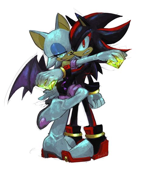 Shadouge | Sonic fan art, Sonic art, Shadow and rouge
