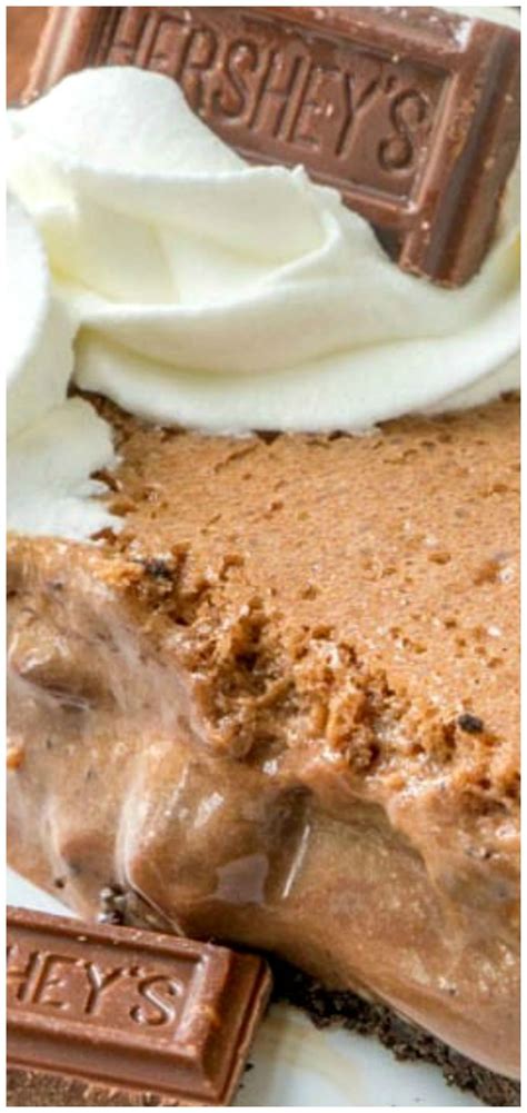 Hershey's Chocolate Pie ~ A no-bake, soft-serve pie that is easily made ...