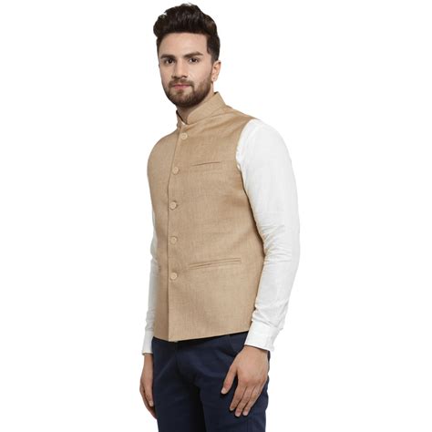 Treemoda Biscuit Color Nehru jacket For Men Stylish Latest Design Suit ...