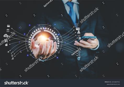 Digital Future Strategy Technologies Digital Transformation Stock Photo ...