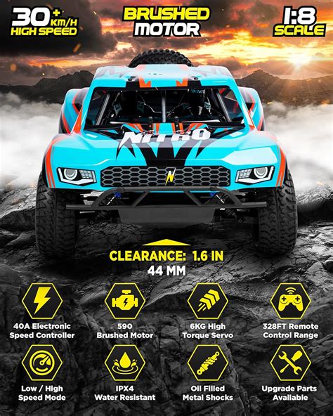 Buy LAEGENDARY RC Cars - 4x4 Nitro Offroad Short Course RC Truck for ...
