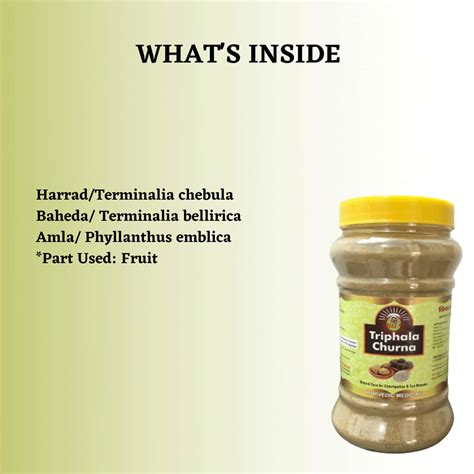 Buy HASS TRIPHALA CHURNA - TRIPHALA POWDER AYURVEDIC MEDICINE FOR ...
