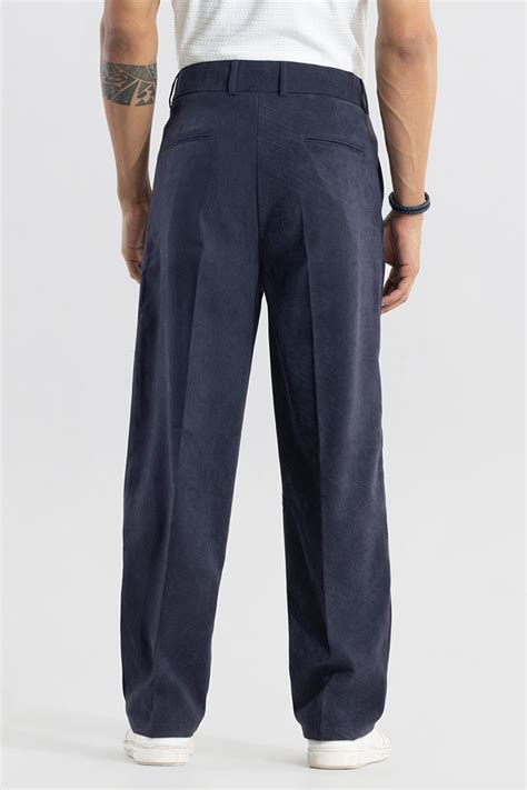 Buy Men's Velice Navy Korean pant Online | SNITCH